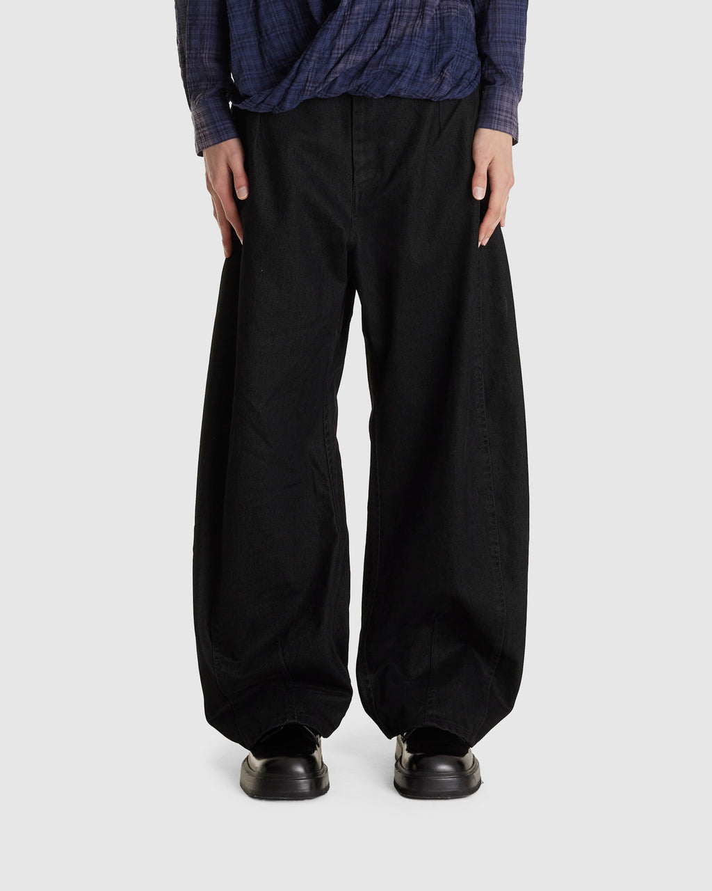 Washed Pina Trousers Black
