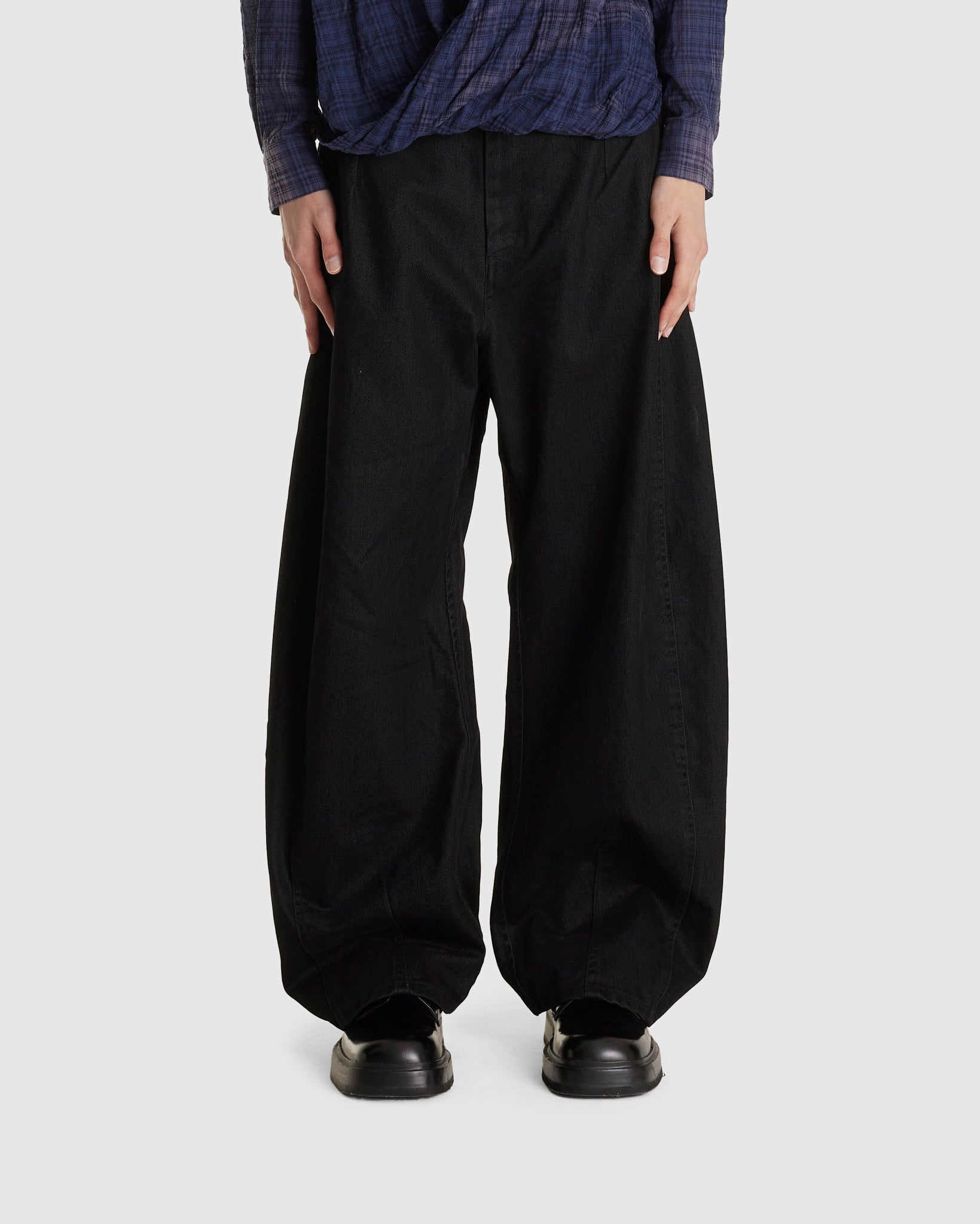 Washed Pina Trousers Black