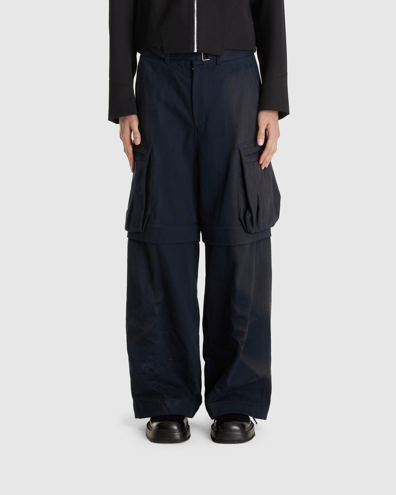 Sun-bleached Detachable Wide Trousers