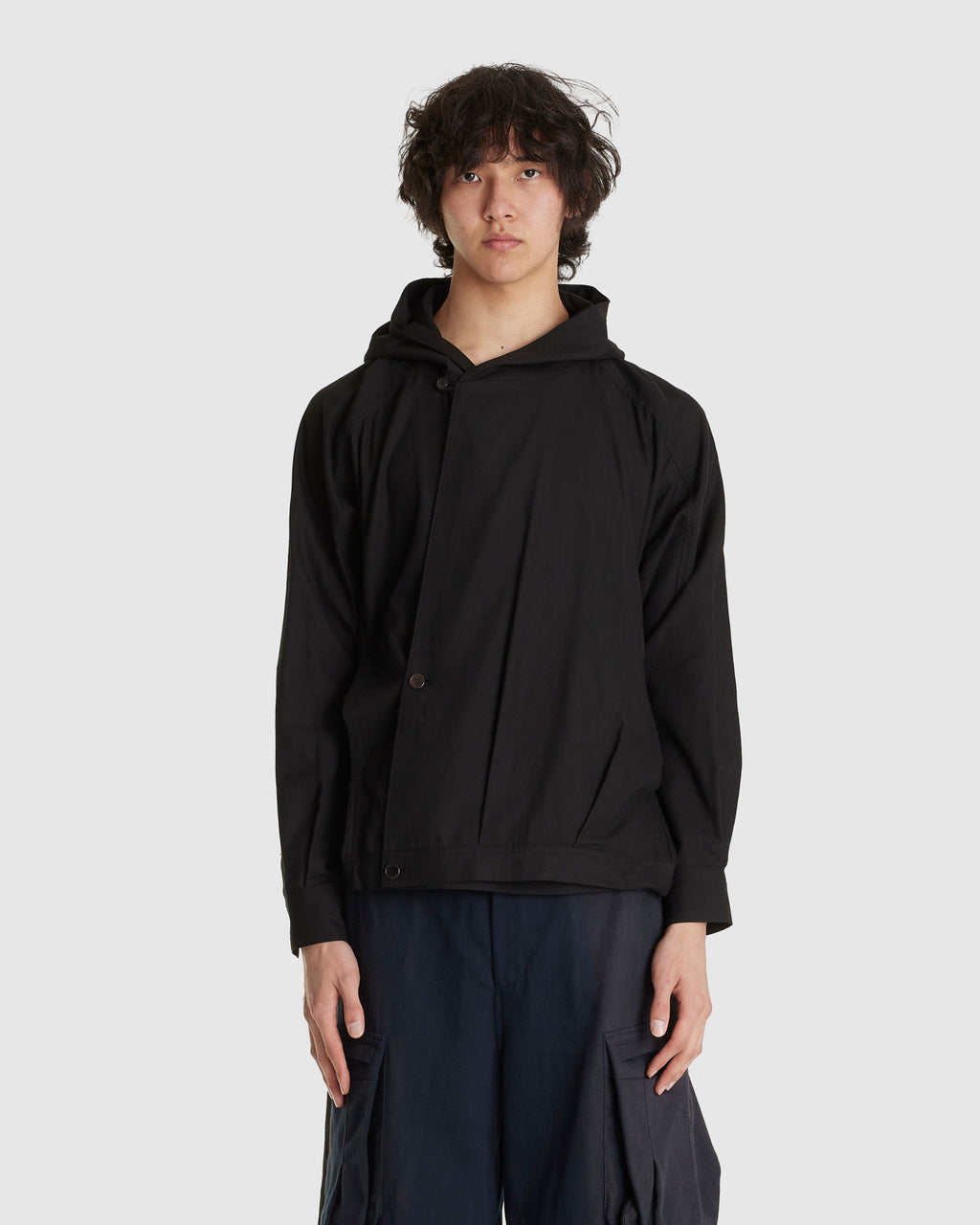 Draped Wrap Hood Jacket