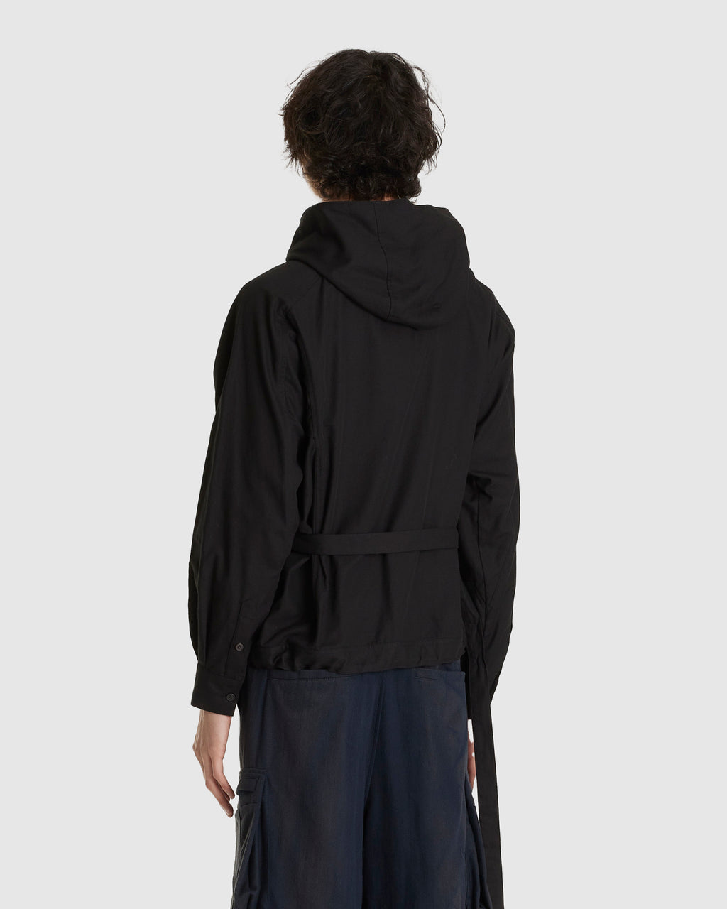 Draped Wrap Hood Jacket