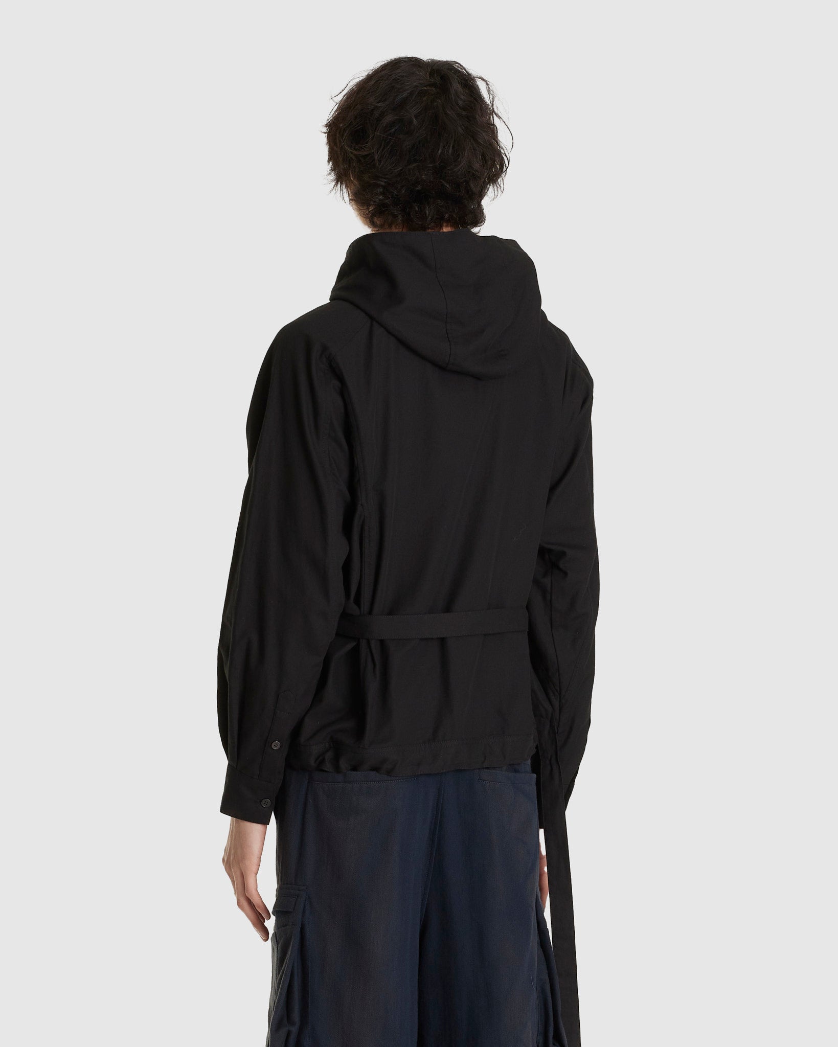 Draped Wrap Hood Jacket