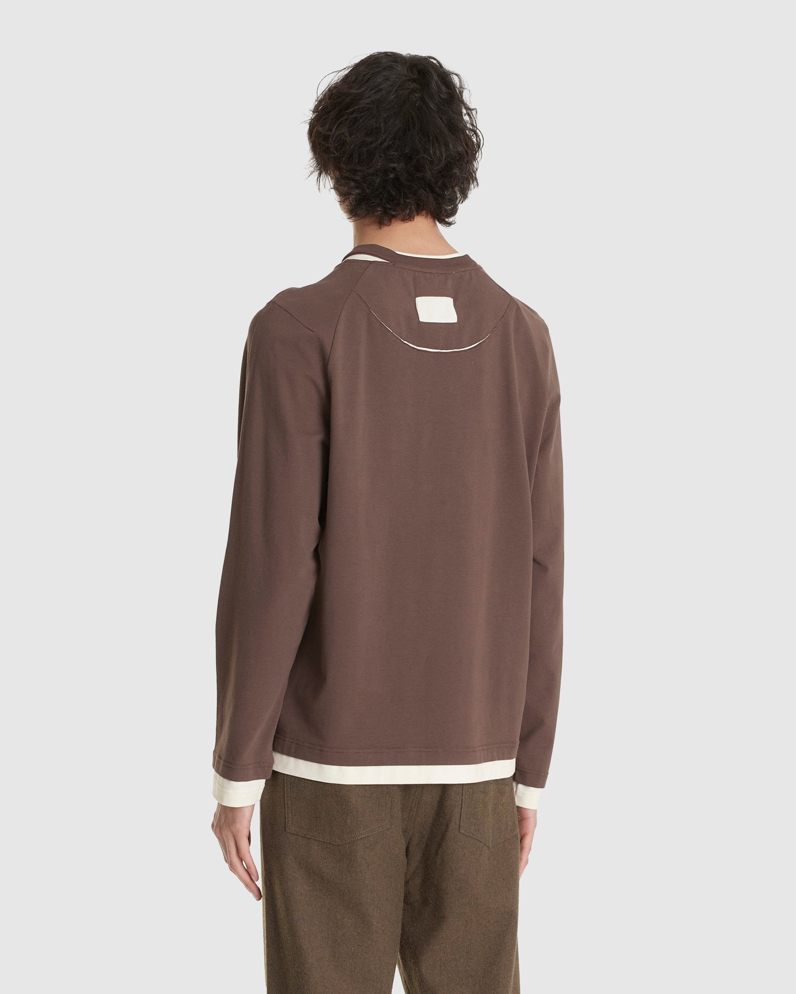 Basic Boy T-Shirt LS Brown