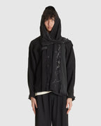 Hooded Jacket w/ Graphic Muffler