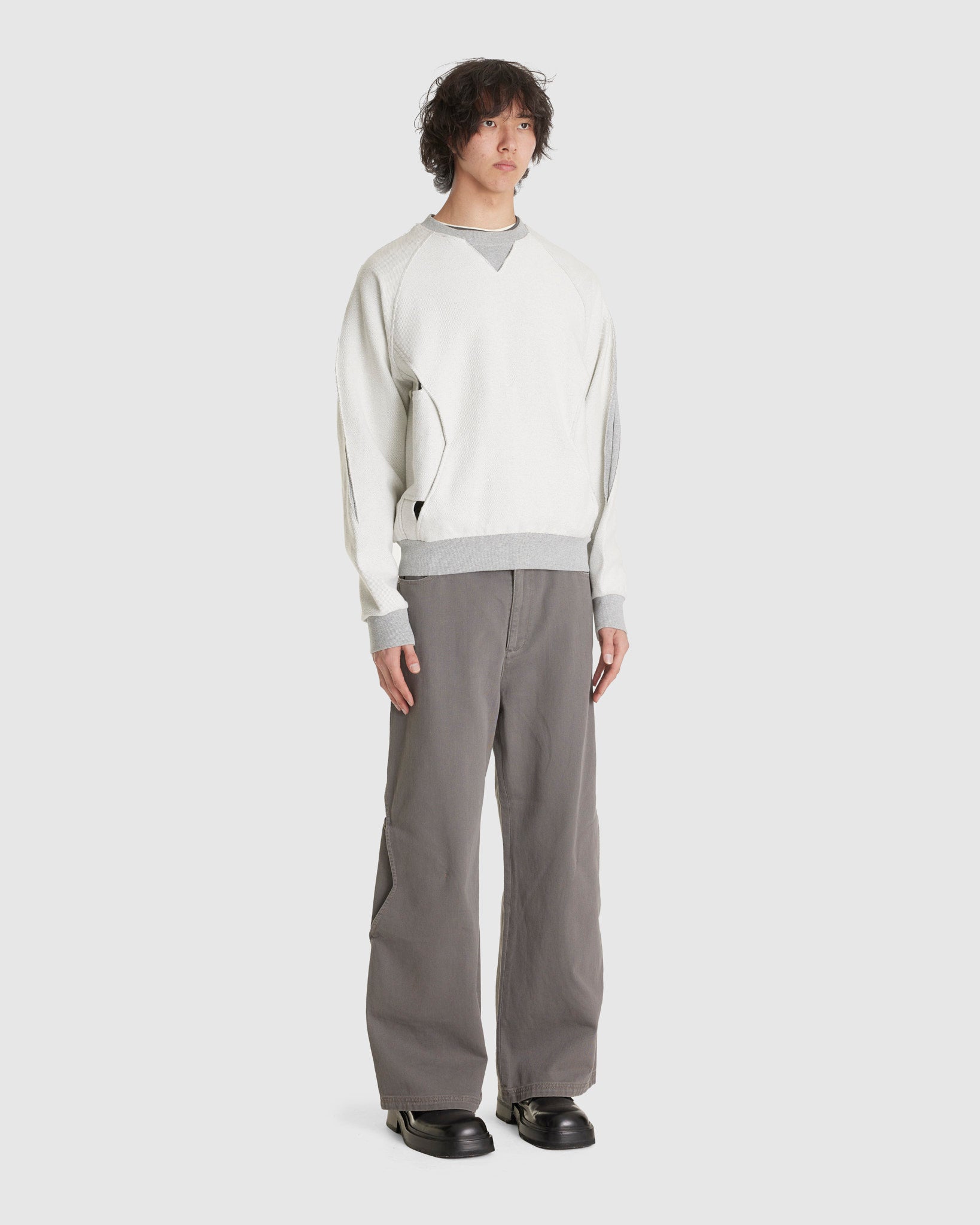 Deconstructed Tie In Sweater