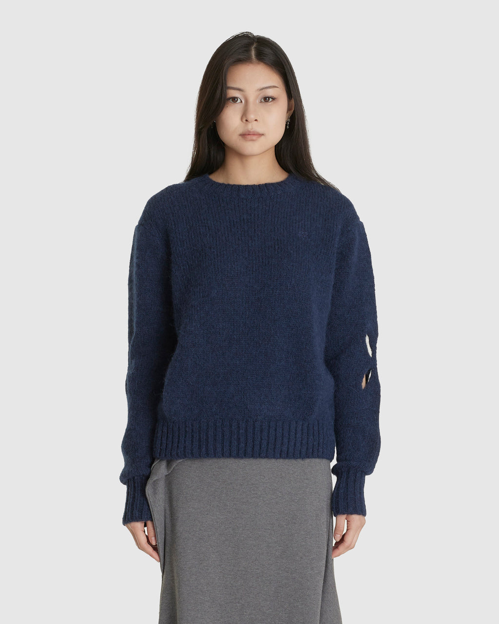 Slashed Shaggy Jumper Navy (W)
