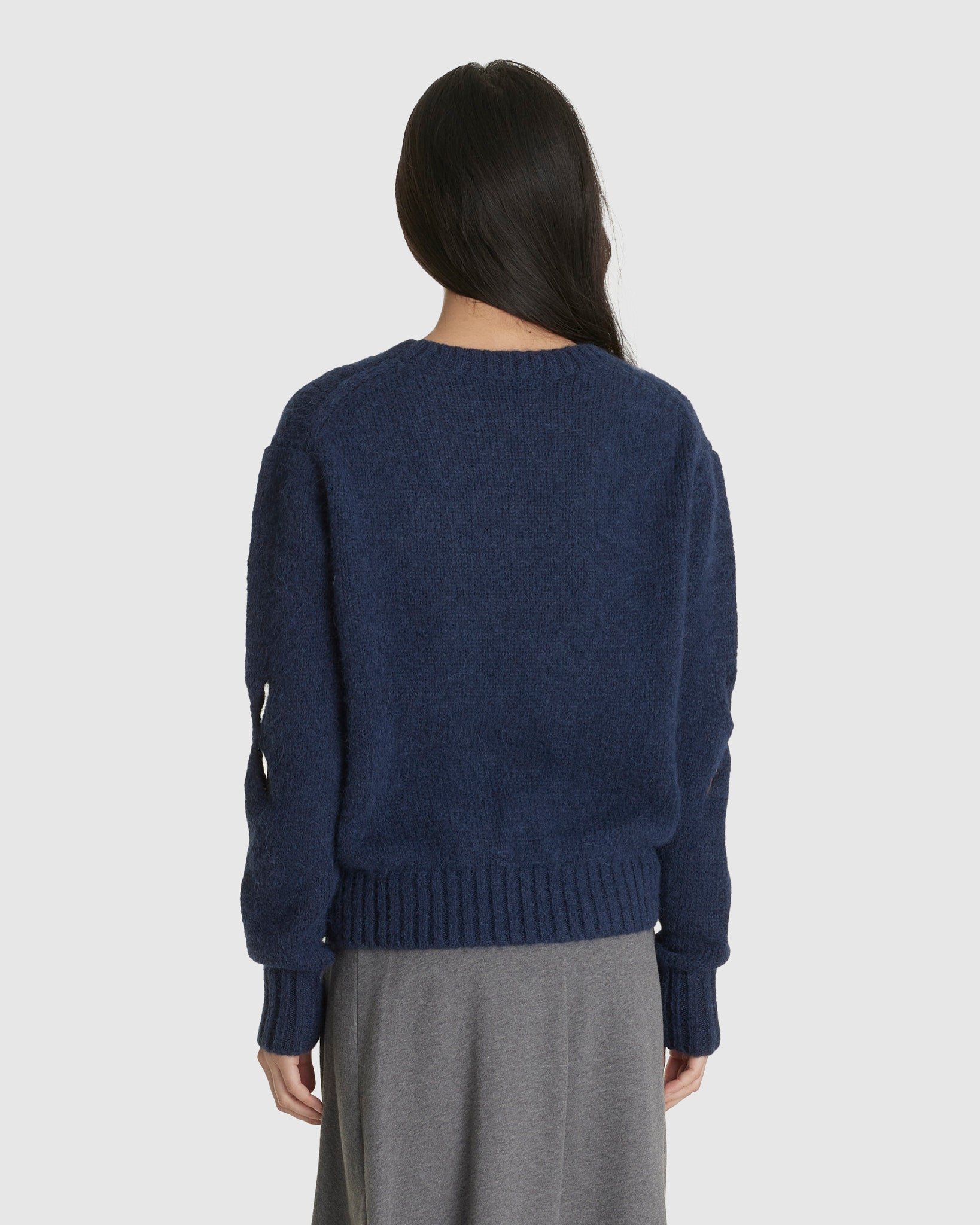 Slashed Shaggy Jumper Navy (W)