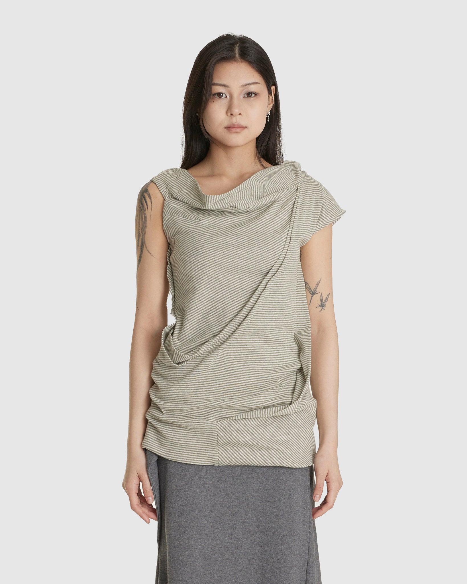 Antro Striped Short Dress