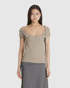 Alta Striped Brown Top