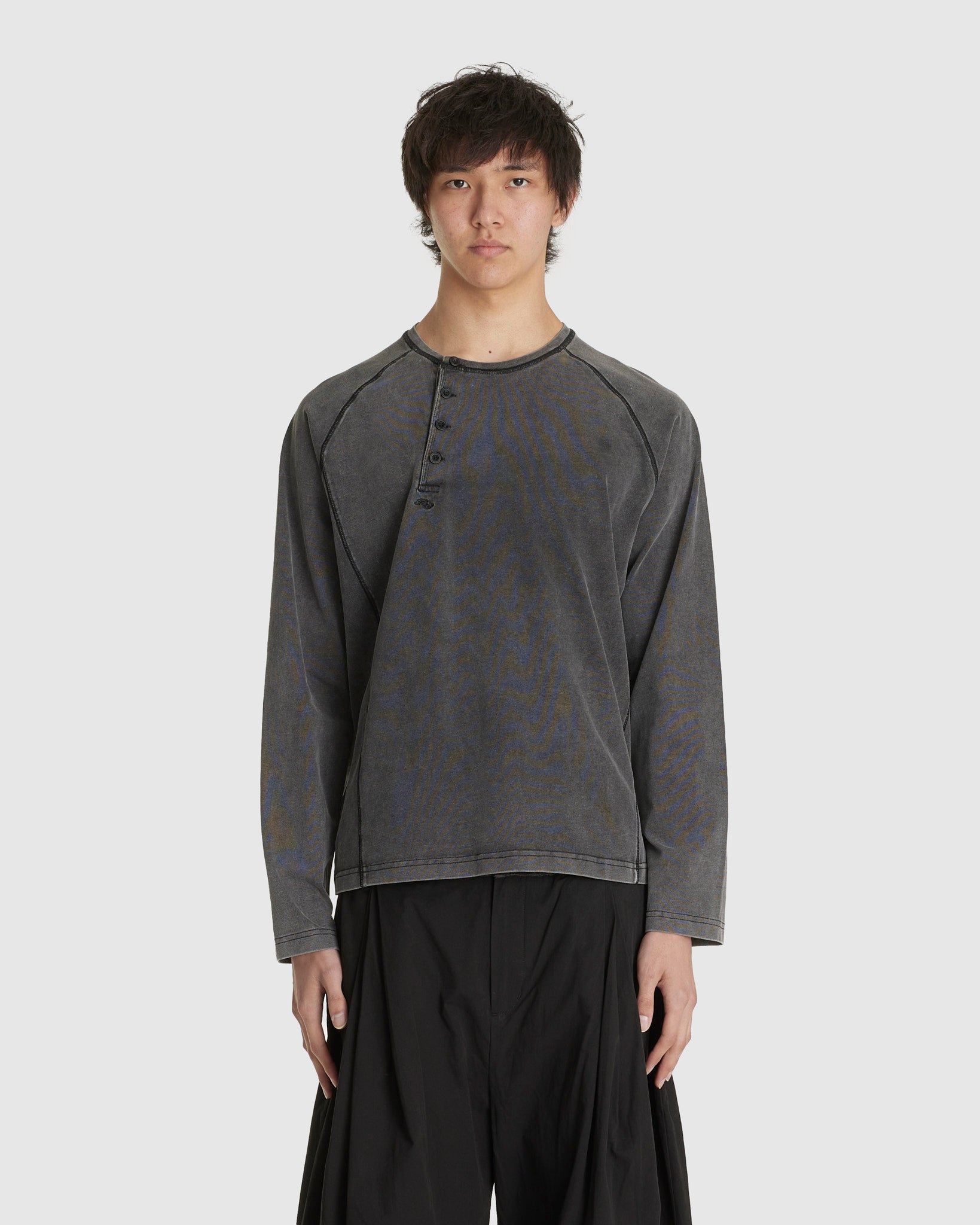 Faded Henley Dark Grey