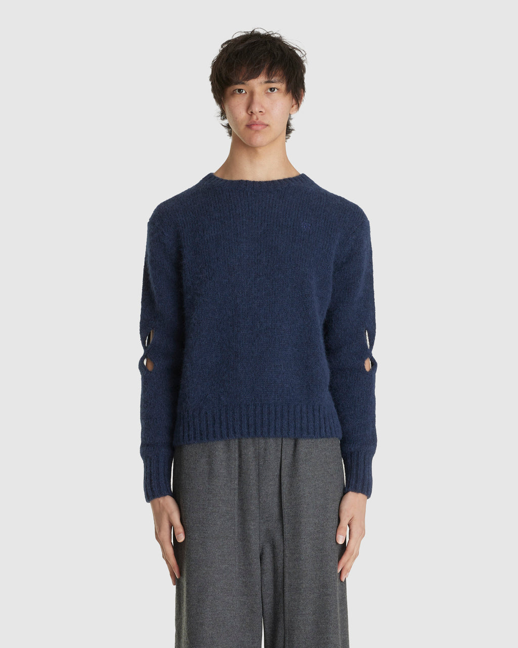Slashed Shaggy Jumper Navy