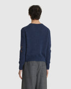 Slashed Shaggy Jumper Navy