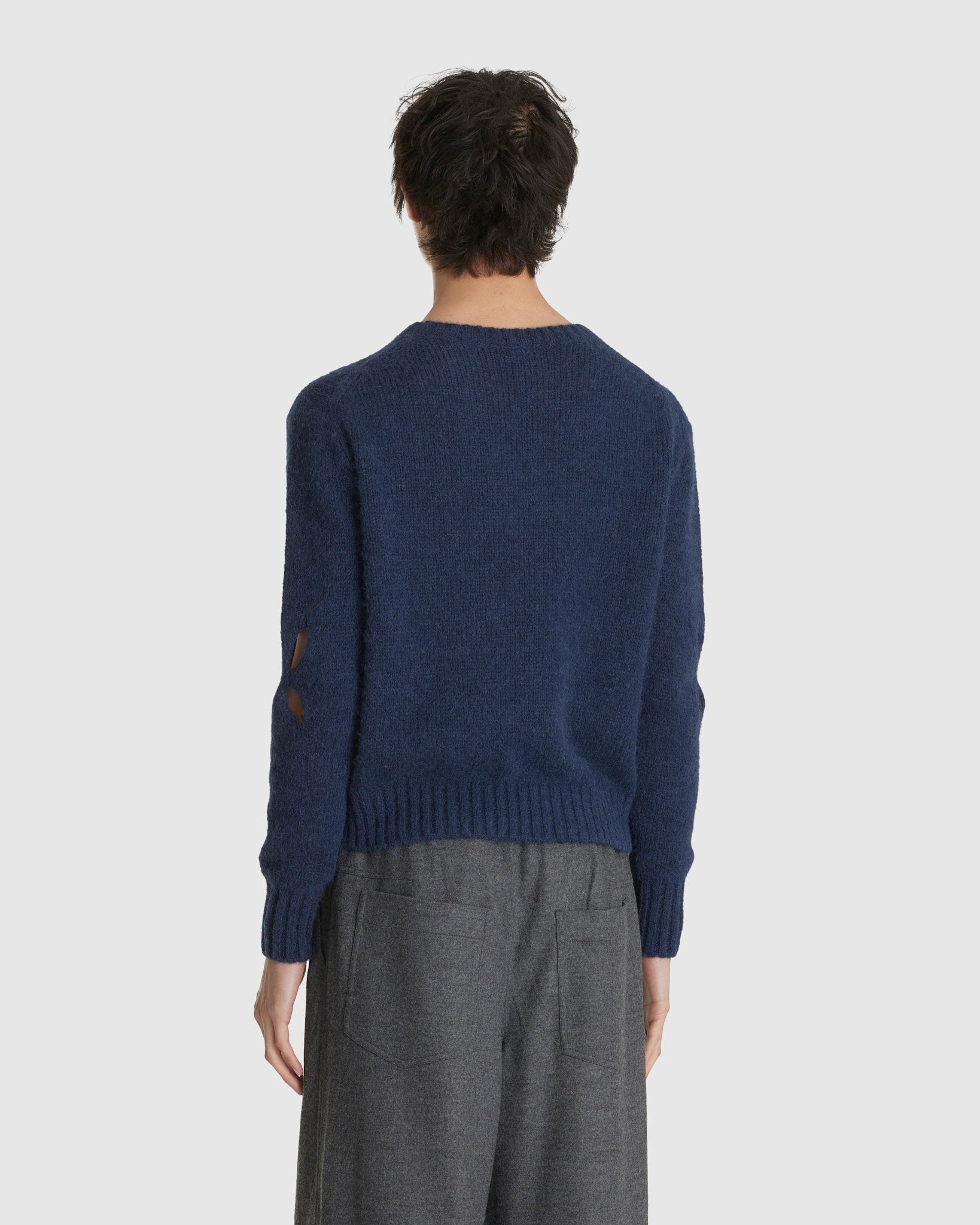 Slashed Shaggy Jumper Navy