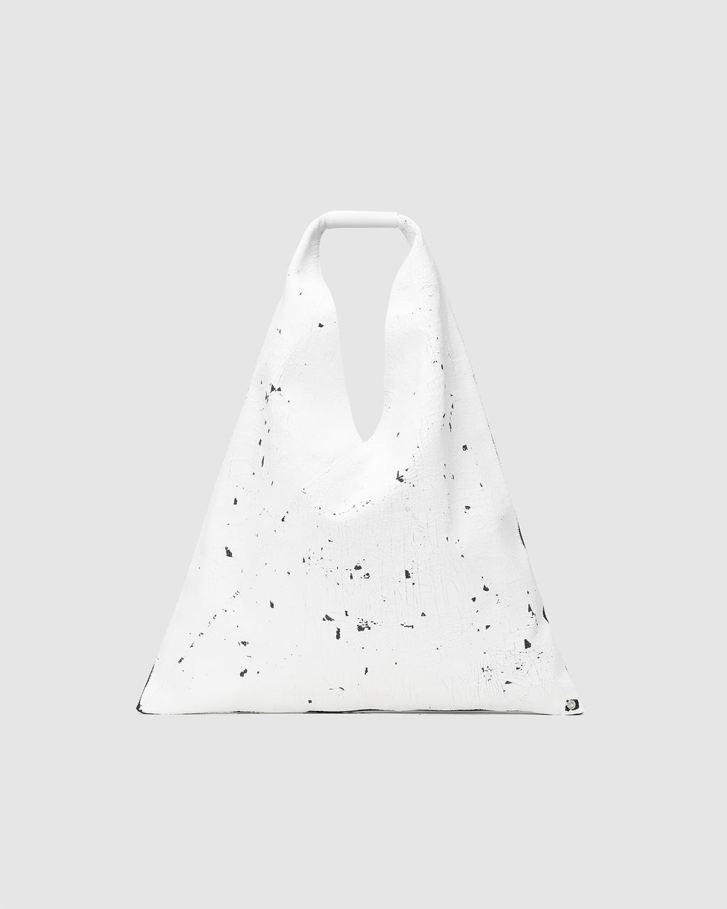 Leather Japanese Bag Medium White Paint