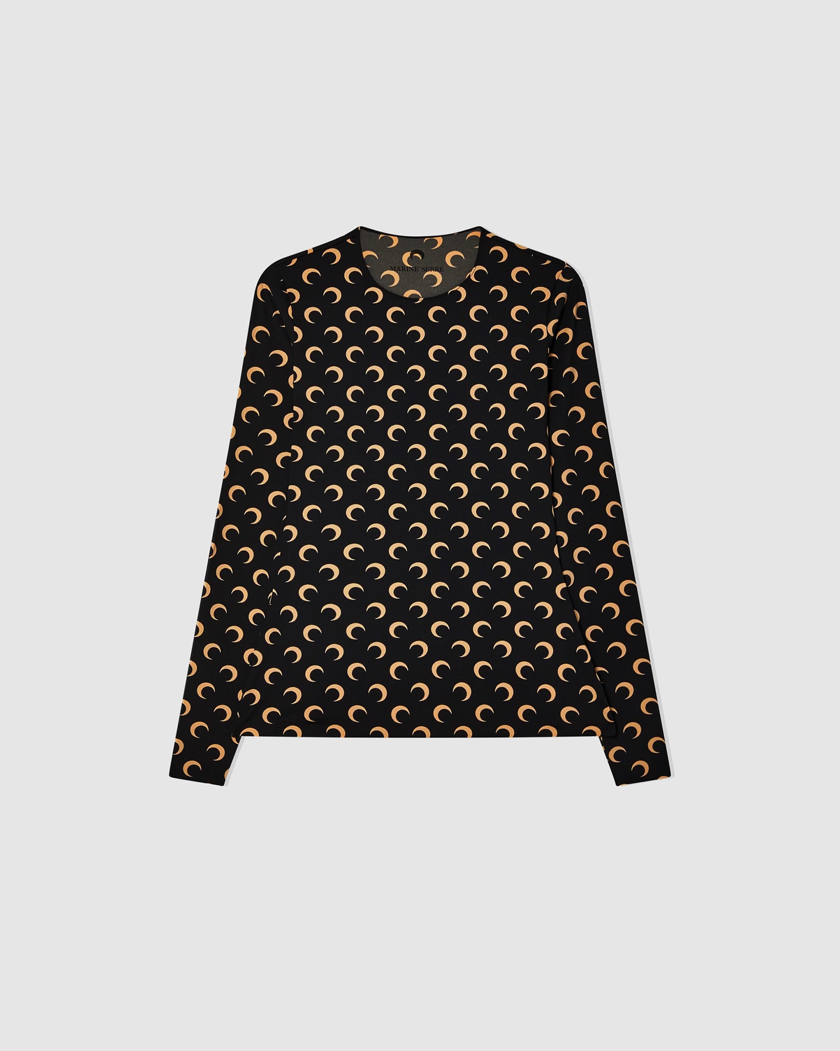 Moon Printed Jersey LS Crewneck Top