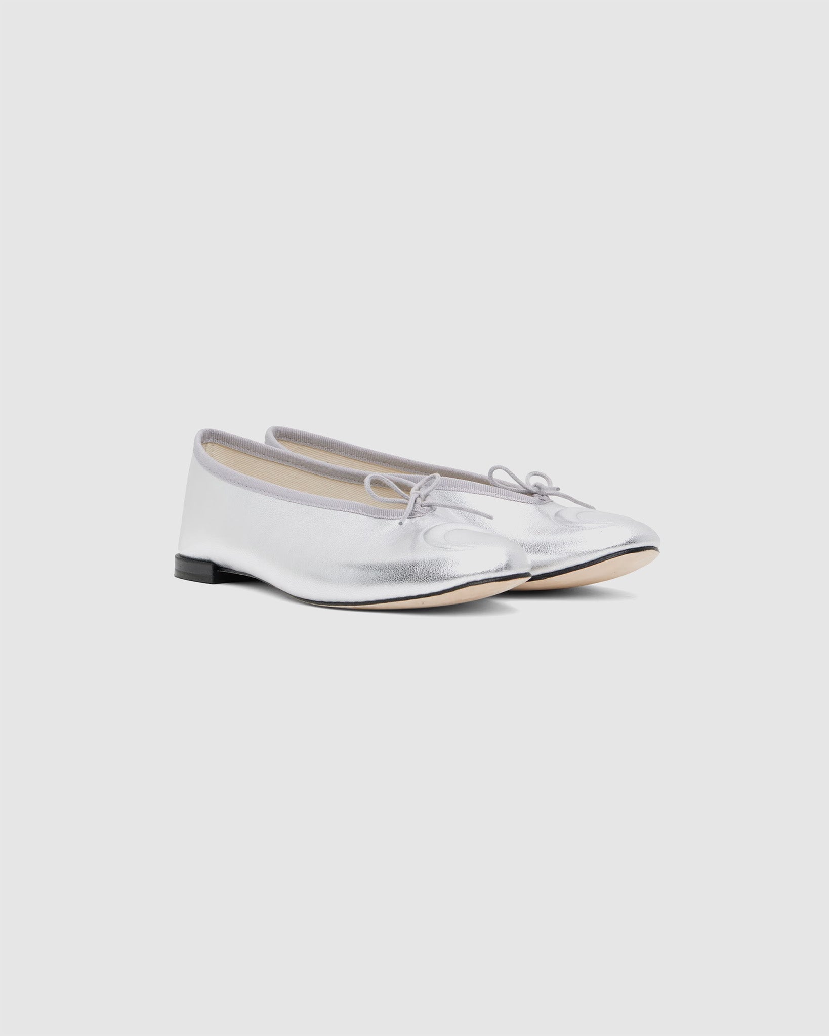 Silver Repetto Edition Lilouh Soft Nappa Ballerina Flats