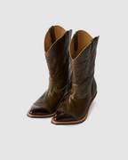 Floral Consultant Boot True Dye Olive Leather