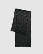Ornate Scarf Black Alluring Cotton Jaquard