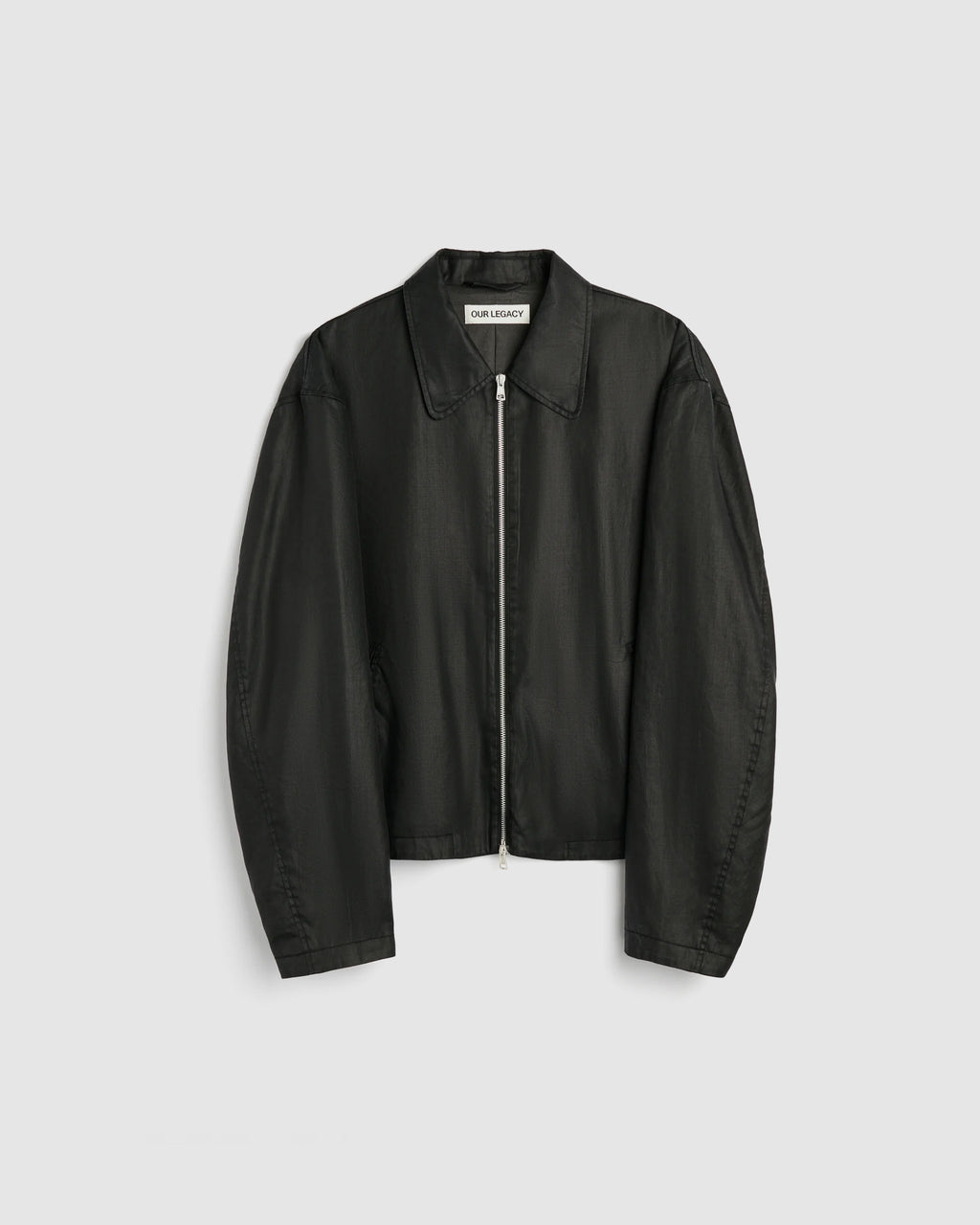 Mini Jacket Worker Lacquer Black Mirror Tencel