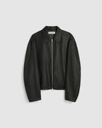 Mini Jacket Worker Lacquer Black Mirror Tencel