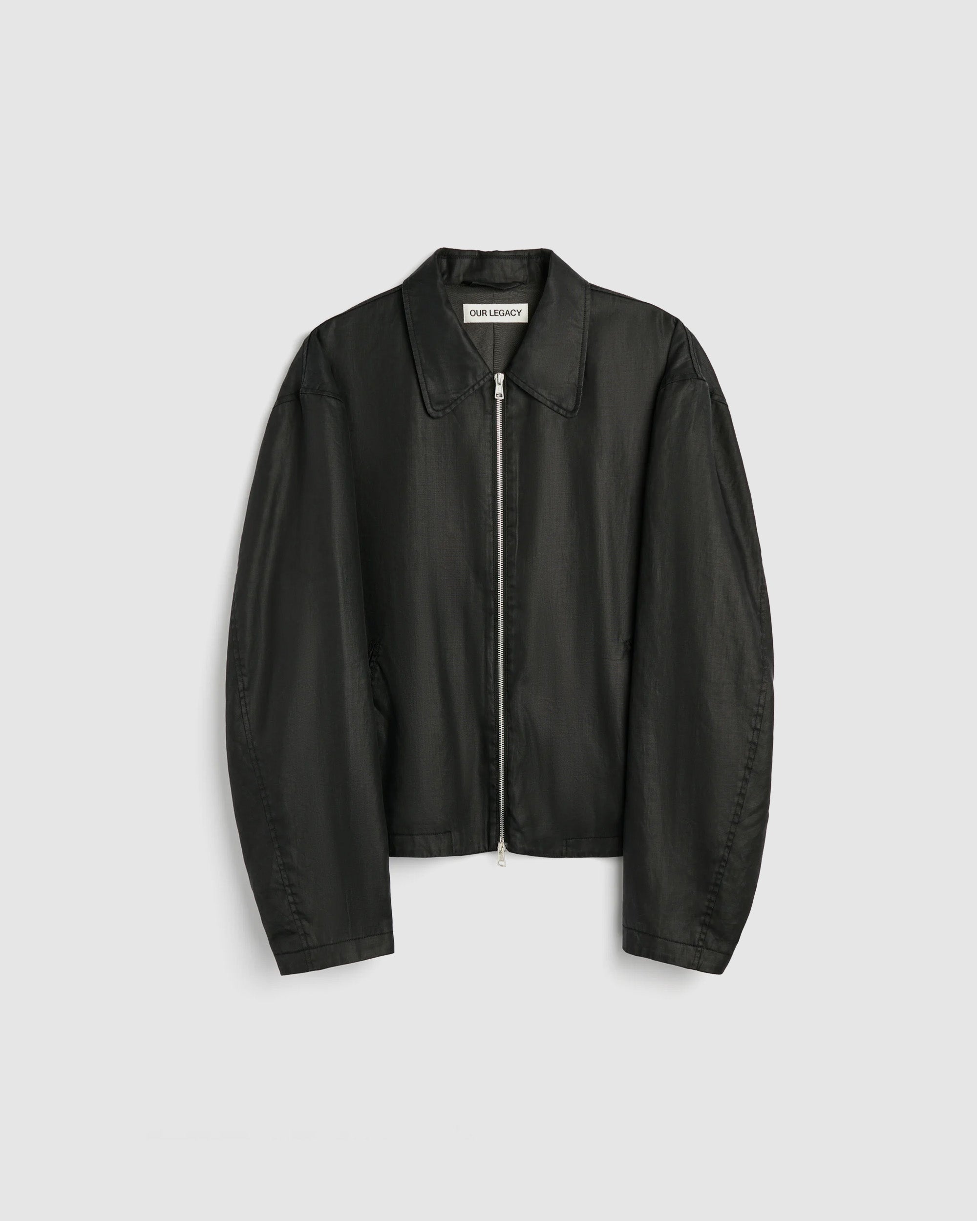 Mini Jacket Worker Lacquer Black Mirror Tencel