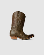 Floral Consultant Boot True Dye Olive Leather