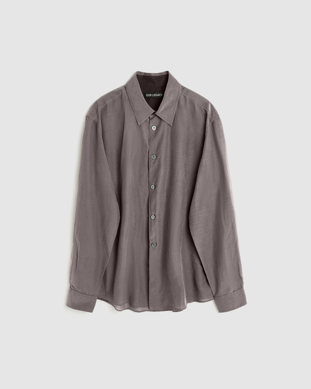 OUR LEGACY Beyond Shirt Charcoal Bordeaux Cotton Silk – Chinatown OUR LEGACY Beyond Shirt Charcoal Bordeaux Cotton Silk – Chinatown