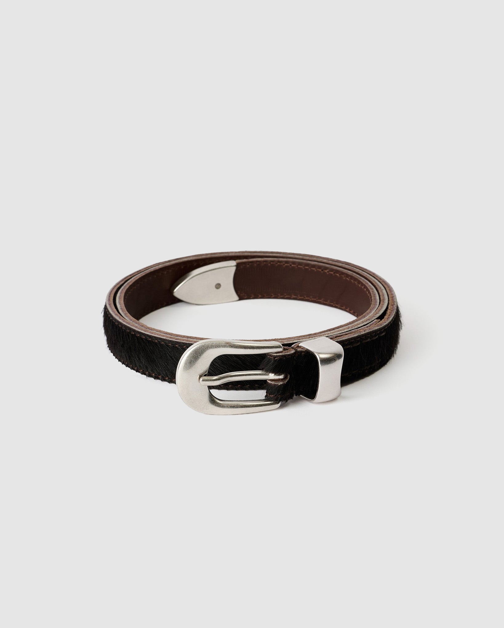 2CM Belt Chocolate Hair On Hide