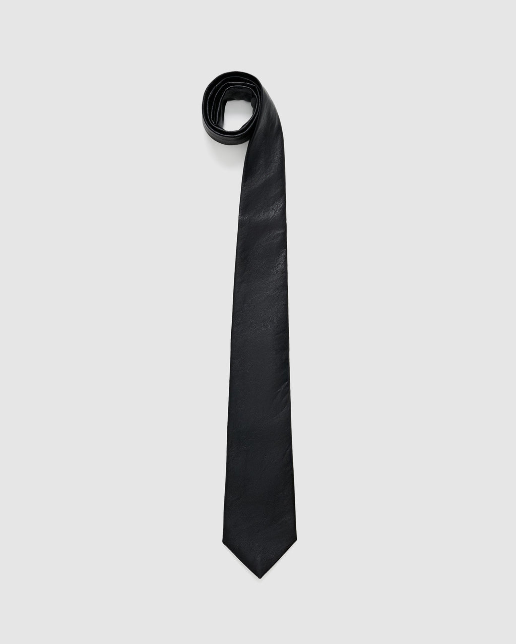 Tie Black Real Fake Leather