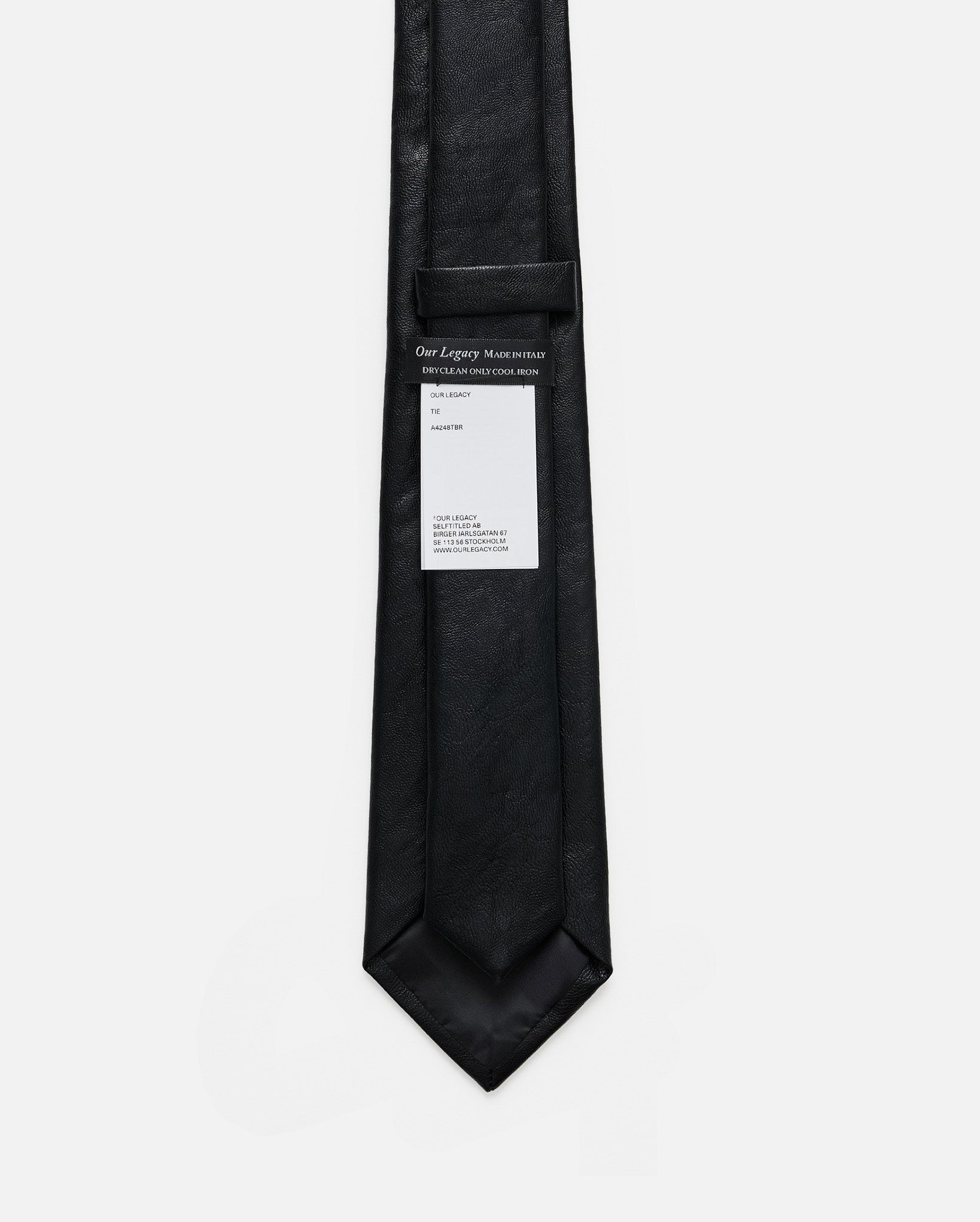 Tie Black Real Fake Leather