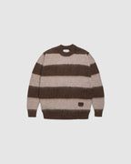 Wool Mohair Striped Knit Mocha
