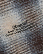 Plaid Panel Flannel Shirt Beige/Blue