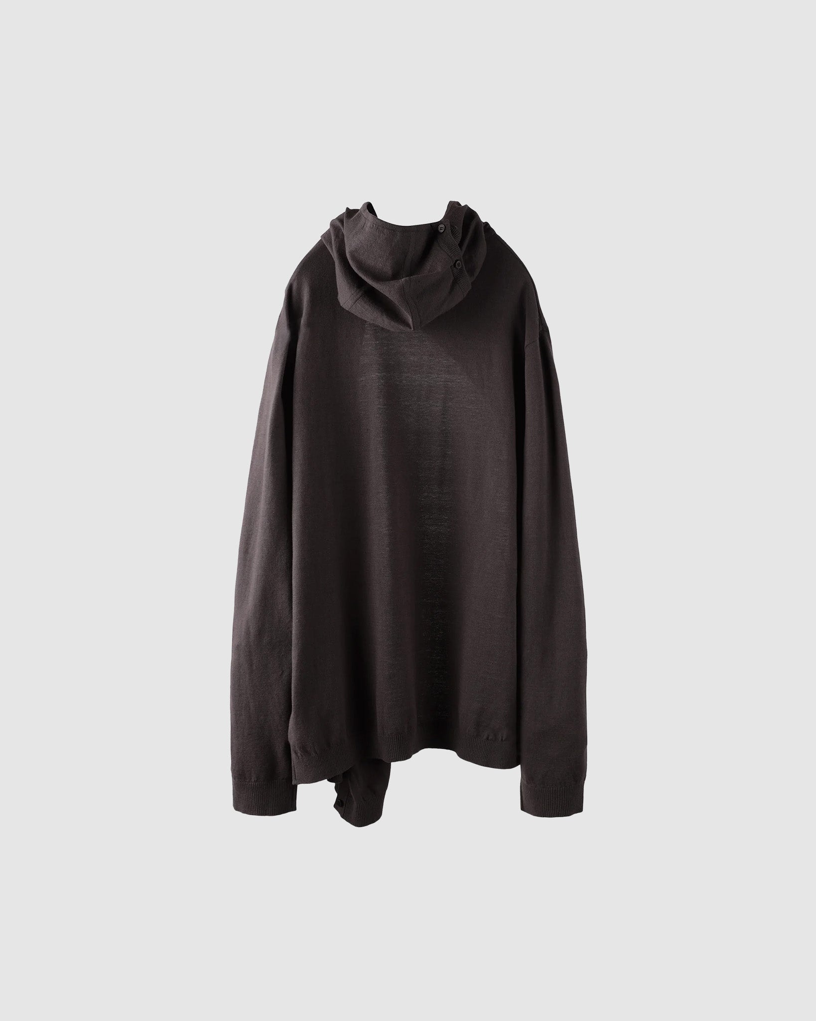 8.0 Knit Hoodie Centre Brown