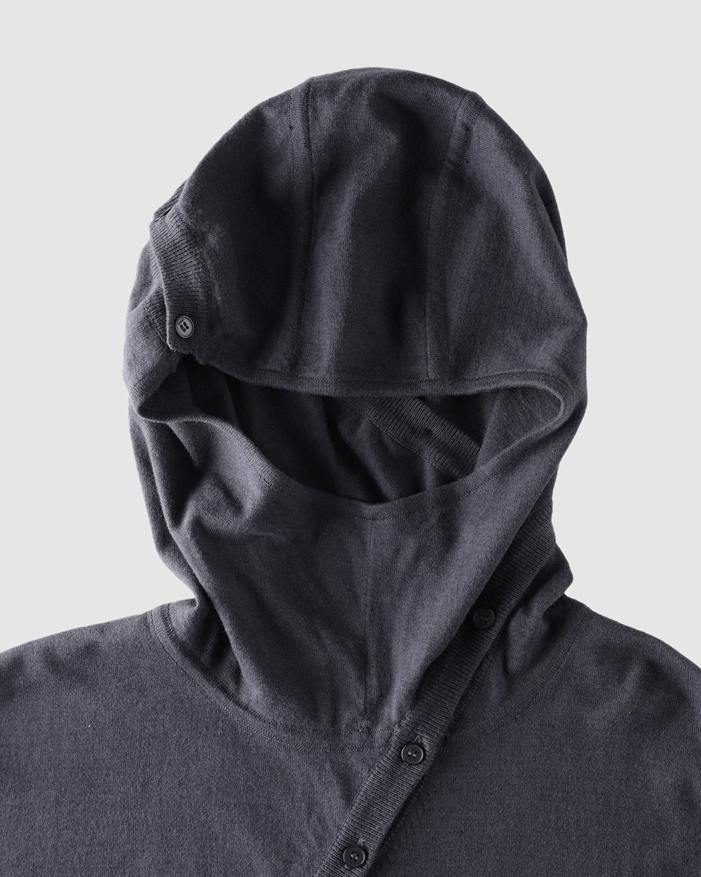 8.0 Knit Hoodie Centre Charcoal