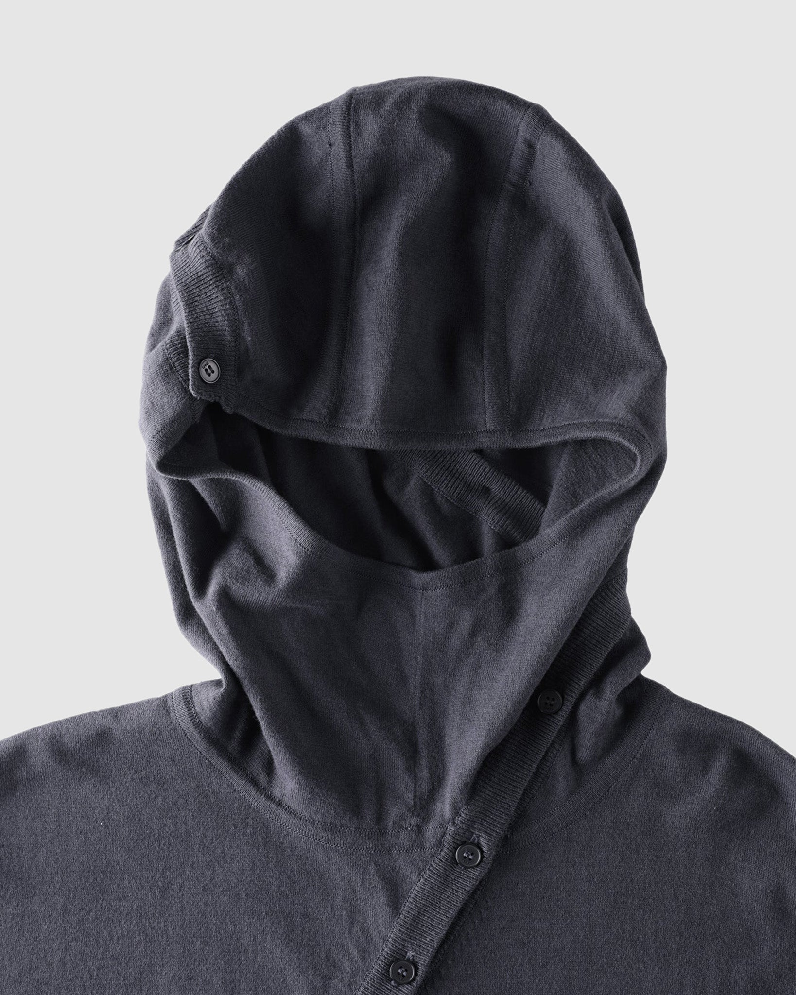 8.0 Knit Hoodie Centre Charcoal
