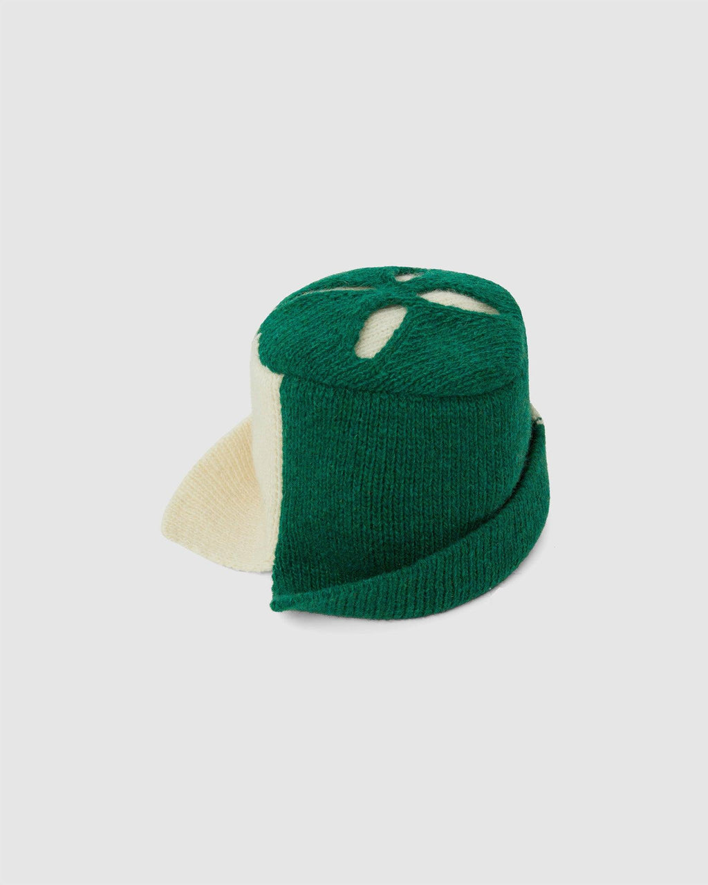 Knit Beanie Green/Cream