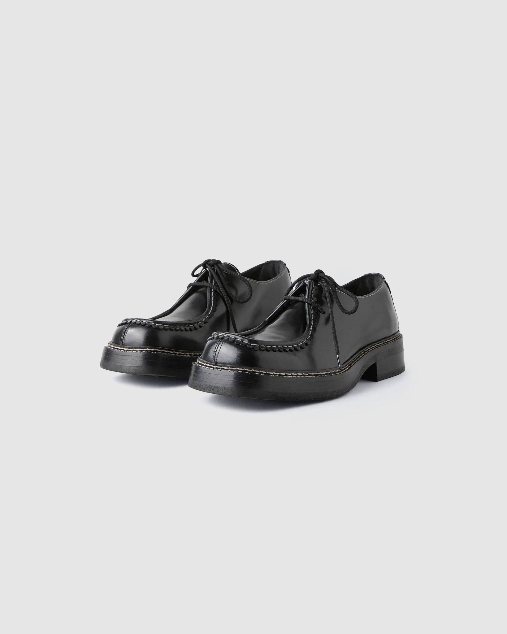 Akeem Leather Derby Black - {{ collection.title }} - Chinatown Country Club 