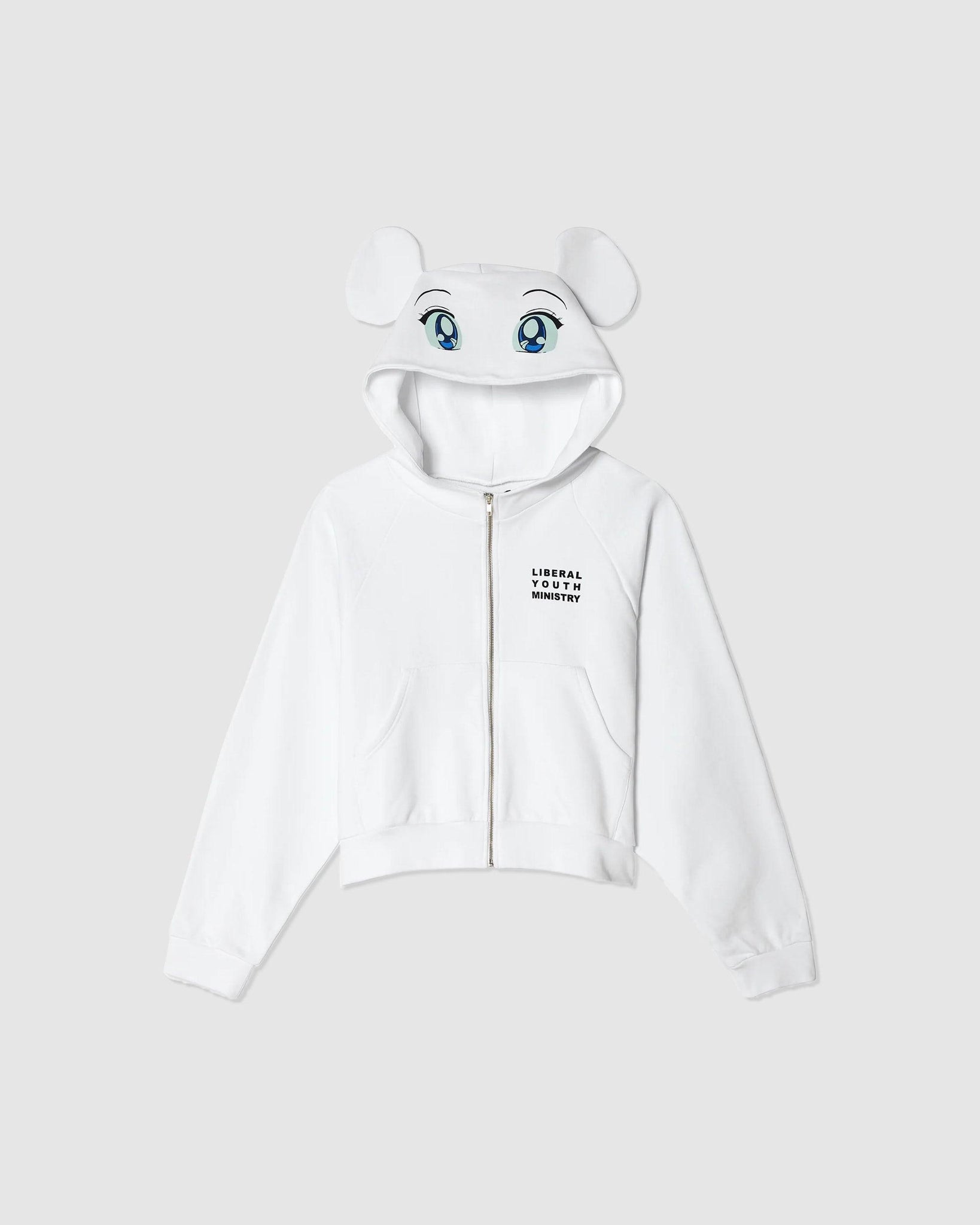 Anime Zipped Hoodie White (W) - {{ collection.title }} - Chinatown Country Club 