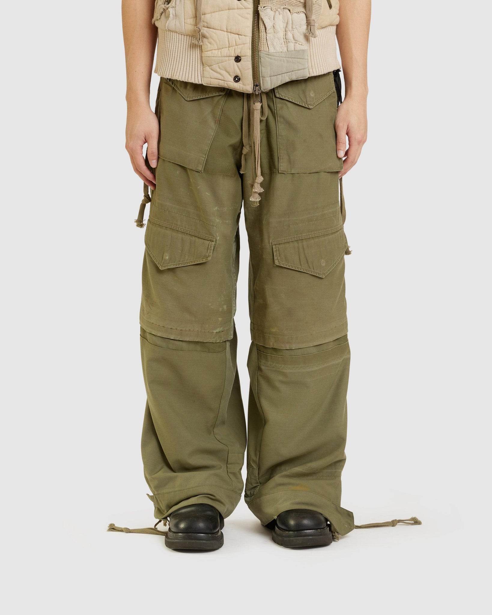 Army Jacket Zip Wide Leg Pants - {{ collection.title }} - Chinatown Country Club 