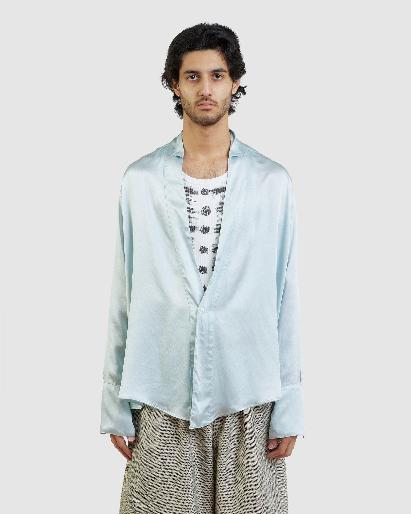 Baby Blue Silk Winged GL1 Shirt - {{ collection.title }} - Chinatown Country Club 