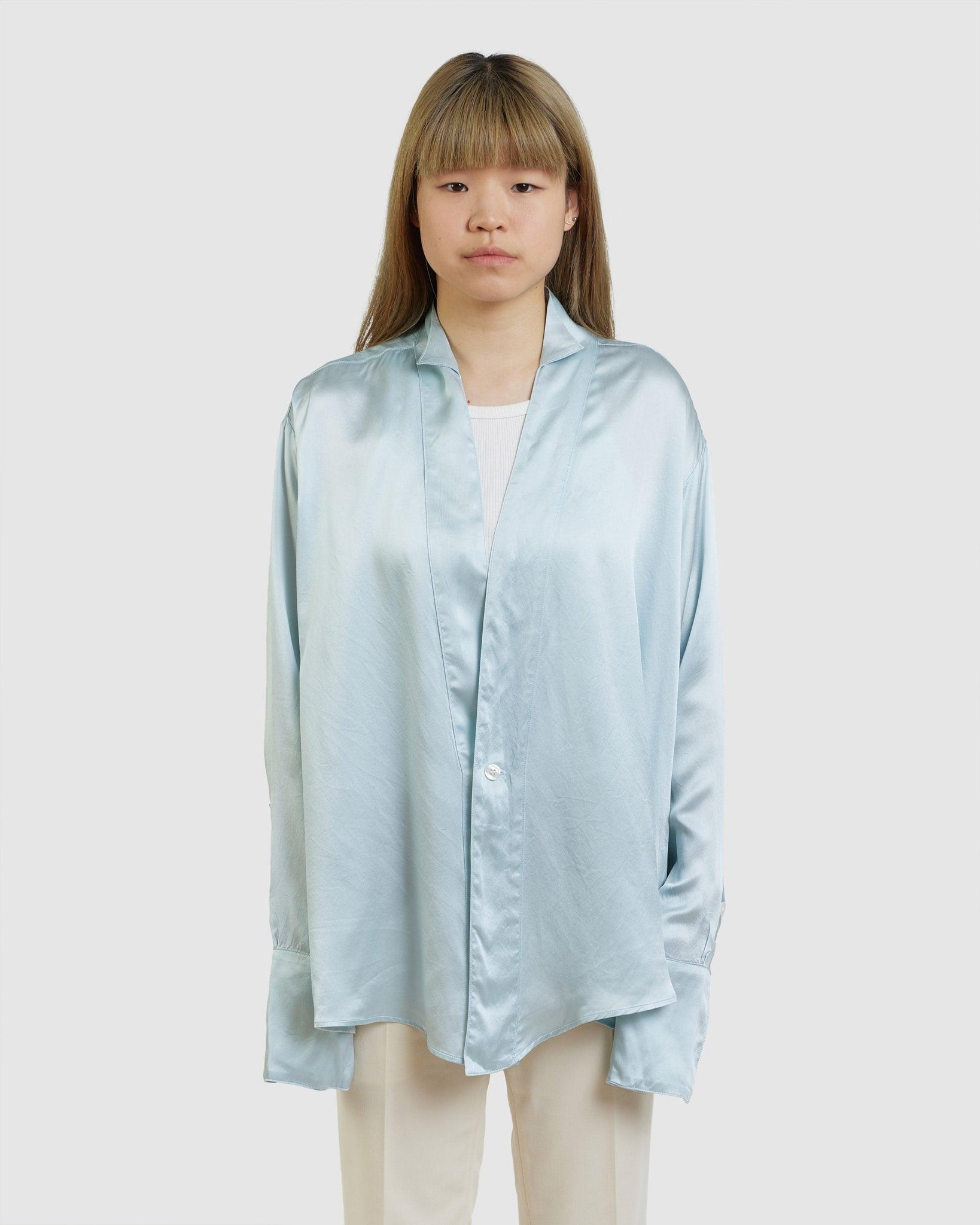 Baby Blue Silk Winged GL1 Shirt (W) - {{ collection.title }} - Chinatown Country Club 