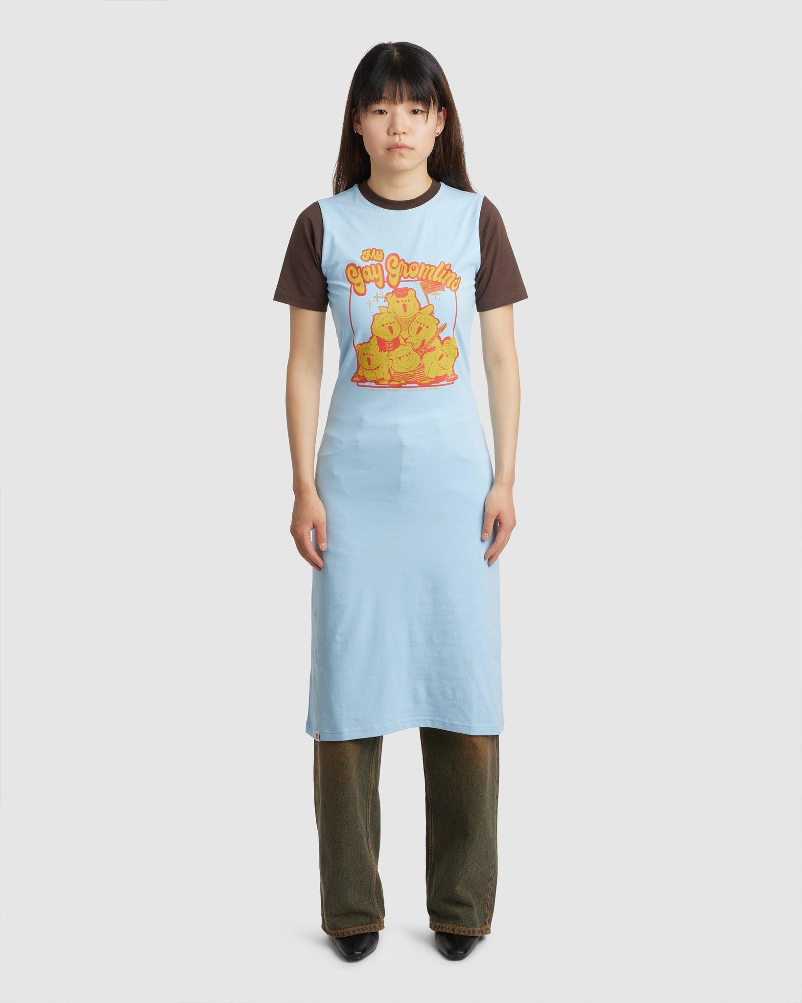 Baby Tee Dress Blue My Gay Gromlins - {{ collection.title }} - Chinatown Country Club 
