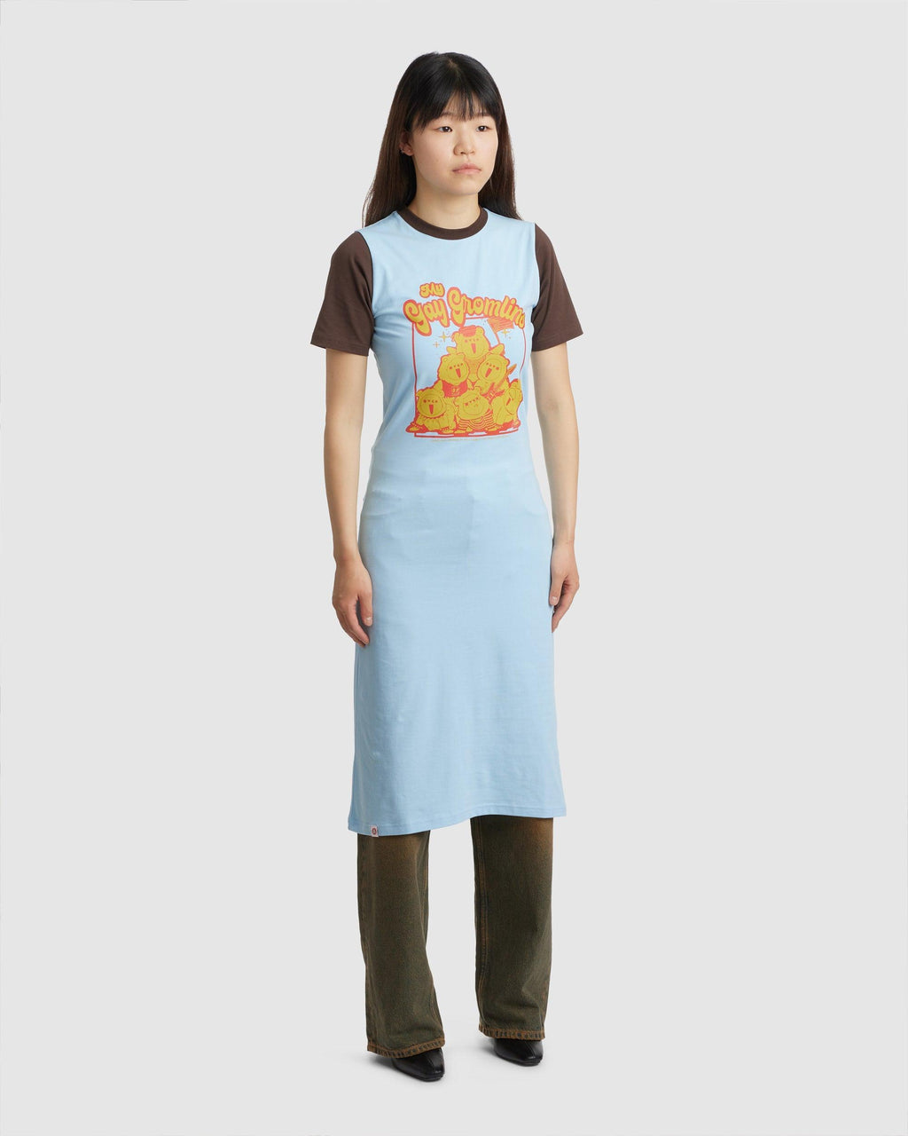 Baby Tee Dress Blue My Gay Gromlins - {{ collection.title }} - Chinatown Country Club 