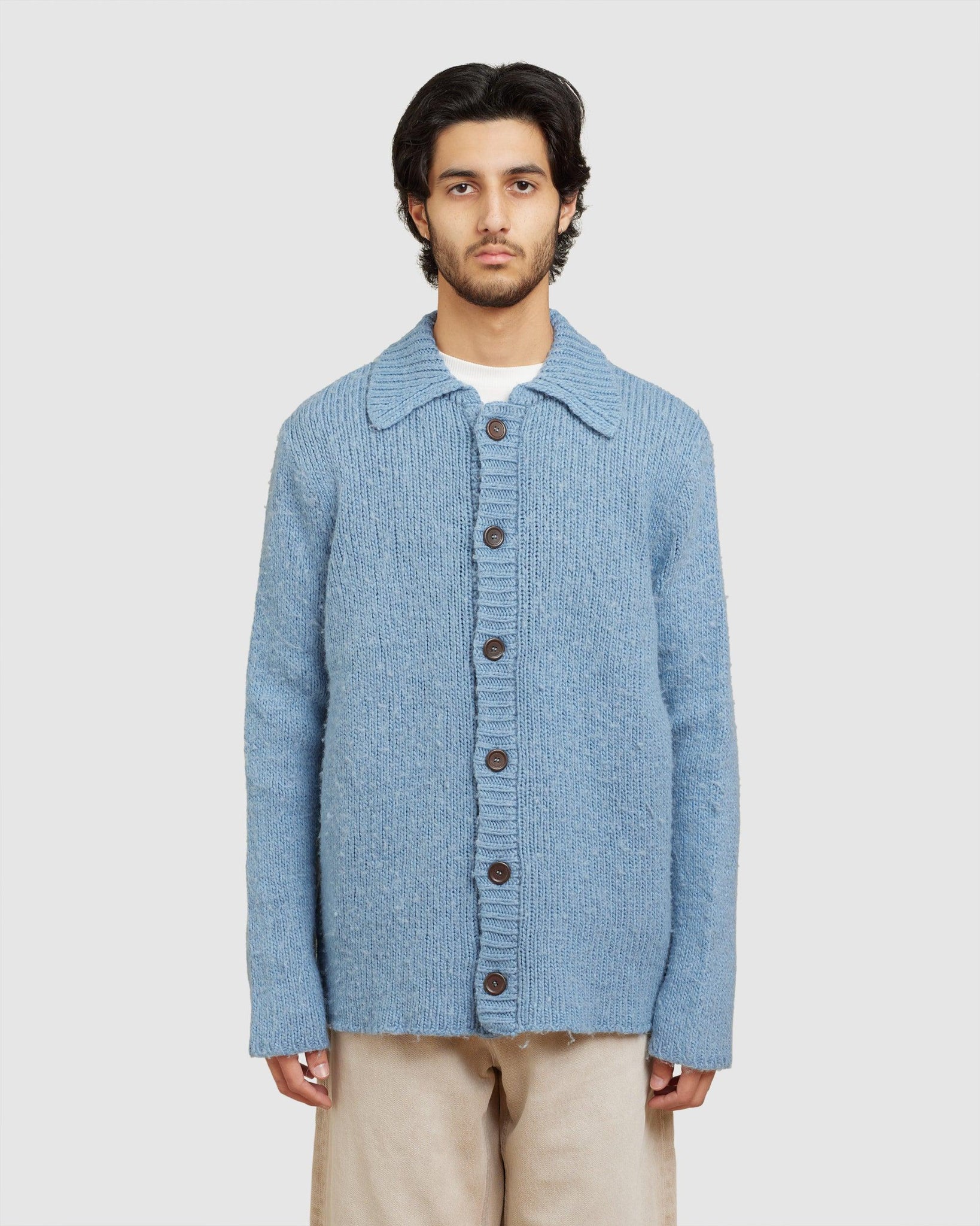 Big Cardigan Funky Blue Acrylic - {{ collection.title }} - Chinatown Country Club 