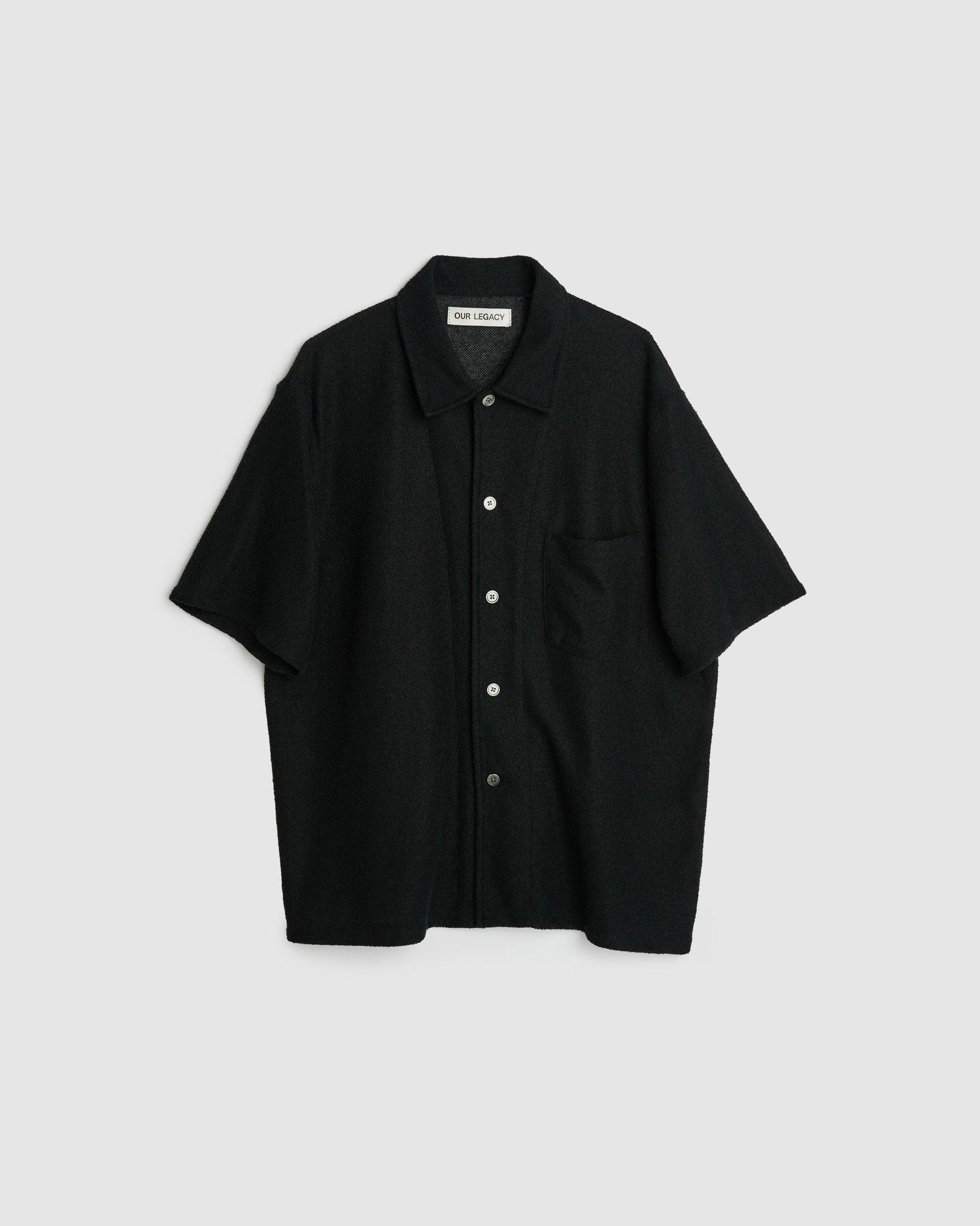 Black Boucle Box Shirt Short Sleeve - {{ collection.title }} - Chinatown Country Club 