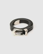 2cm Belt Black Leather