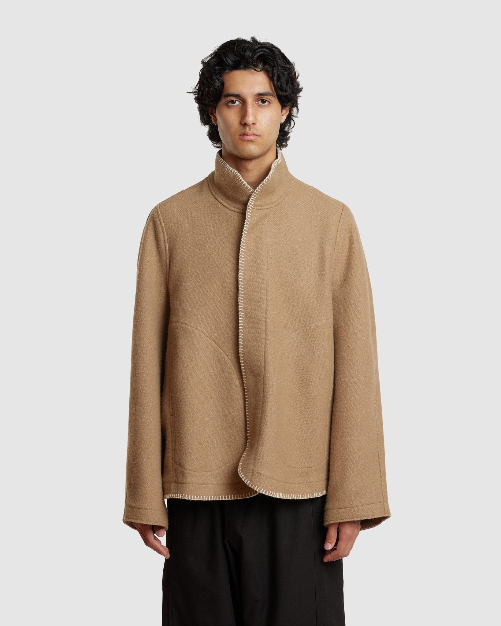 Blanket Jacket Camel - {{ collection.title }} - Chinatown Country Club 