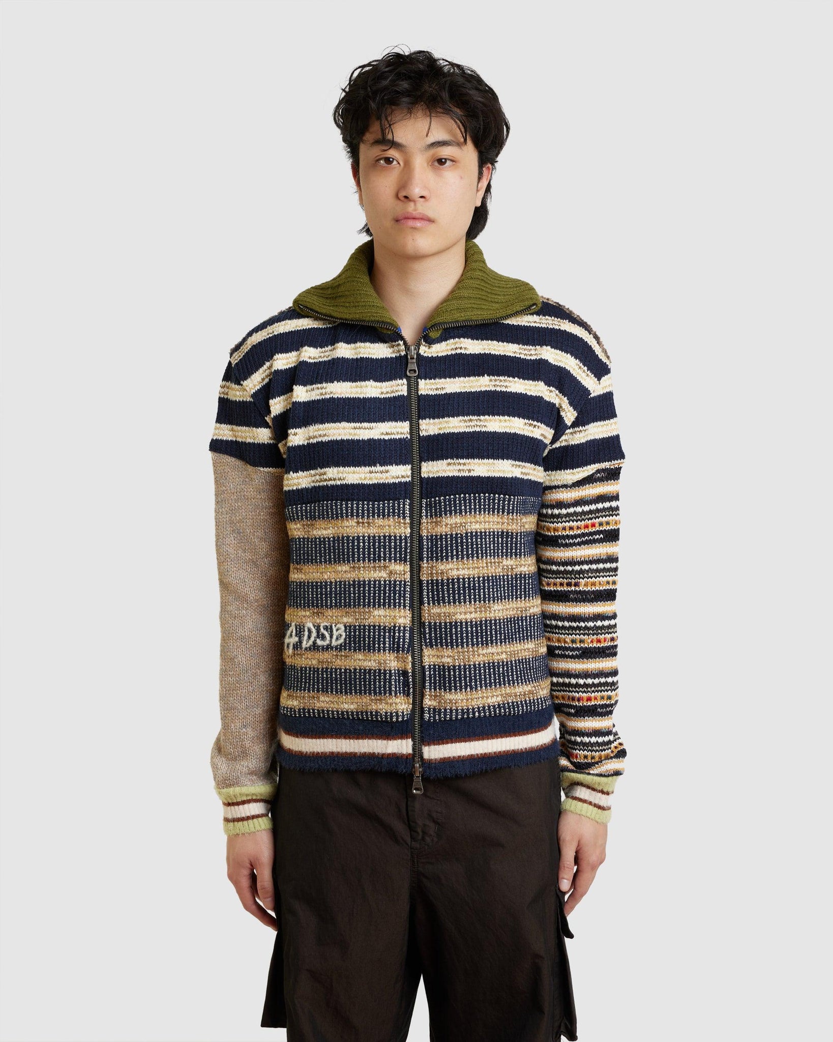 Blifden Patchwork Zip-Up Cardigan - {{ collection.title }} - Chinatown Country Club 