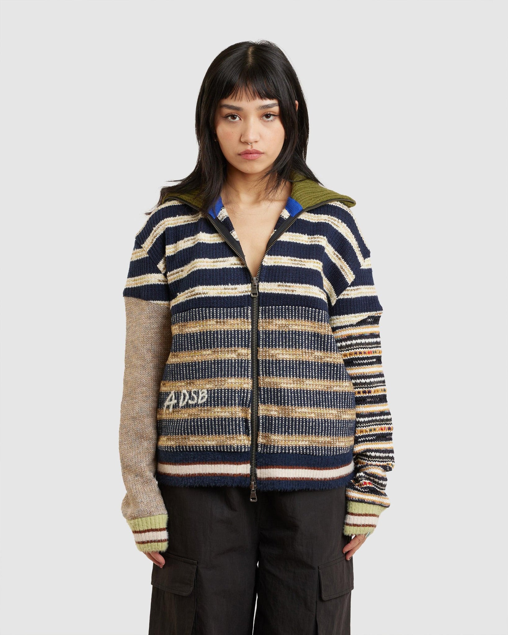Blifden Patchwork Zip-Up Cardigan (W) - {{ collection.title }} - Chinatown Country Club 