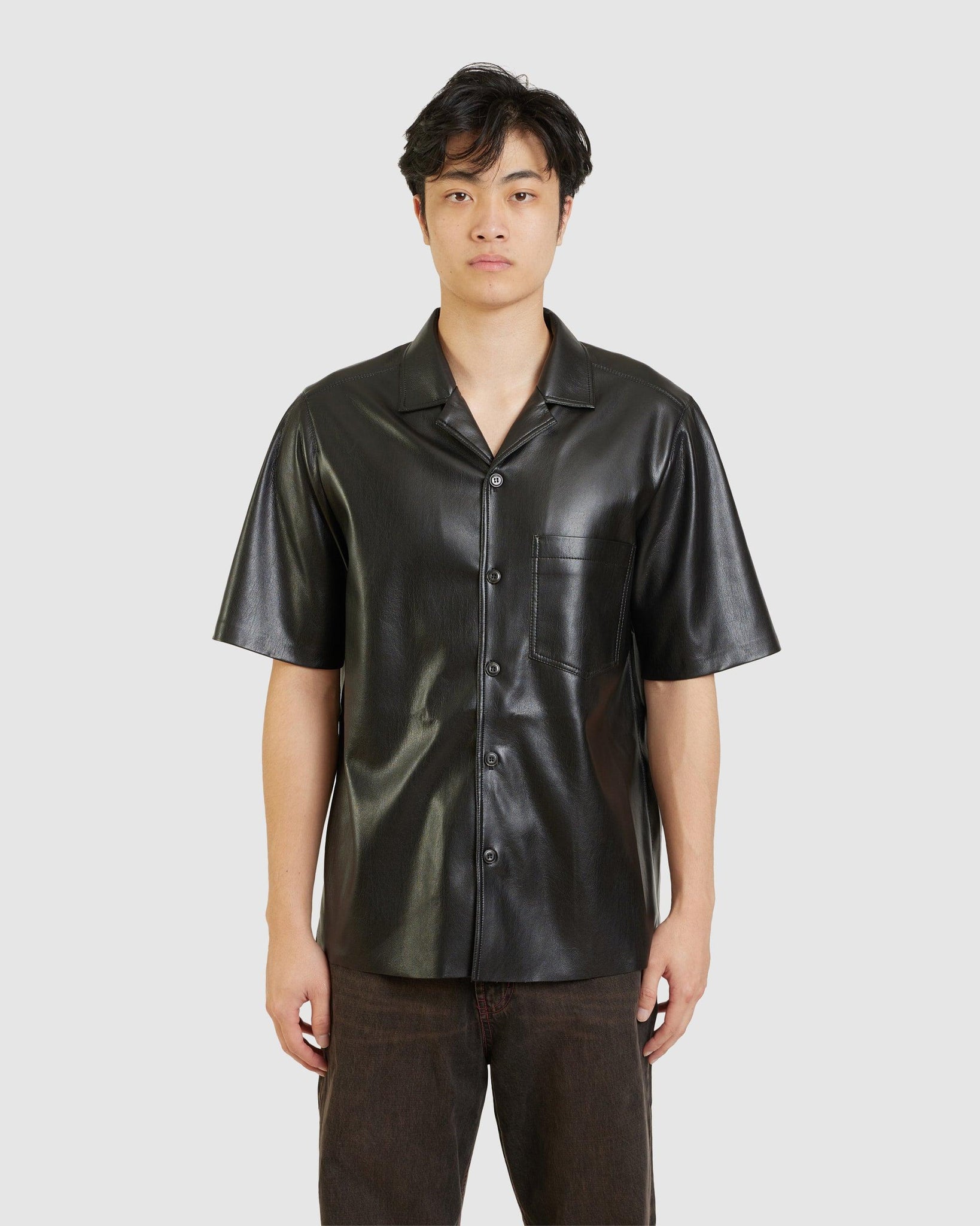 Bodil Alt-Leather Shirt - {{ collection.title }} - Chinatown Country Club 